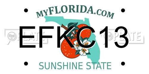 EFKC13 Florida License Plate