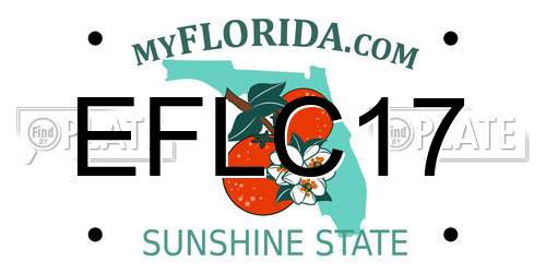EFLC17 Florida License Plate