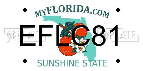 EFLC81 Florida License Plate