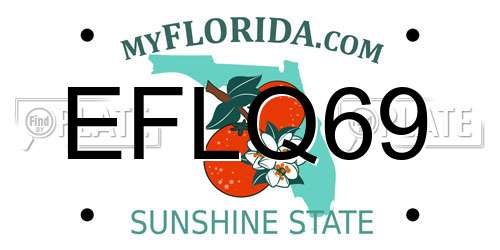 EFLQ69 Florida License Plate