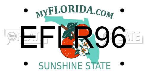 EFLR96 Florida License Plate