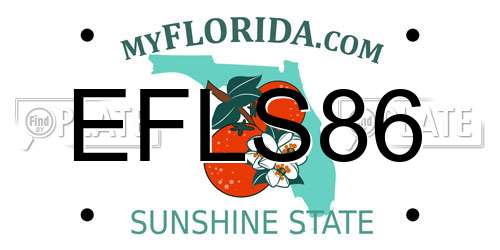 EFLS86 Florida License Plate