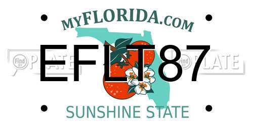 EFLT87 Florida License Plate