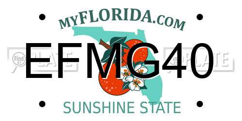 EFMG40 Florida License Plate