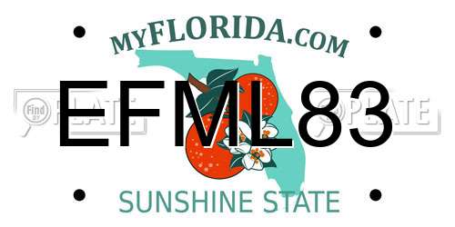 EFML83 Florida License Plate