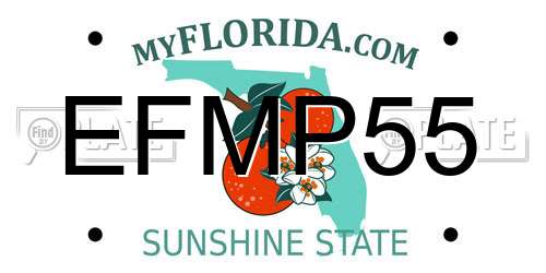EFMP55 Florida License Plate