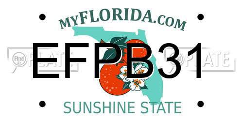 EFPB31 Florida License Plate