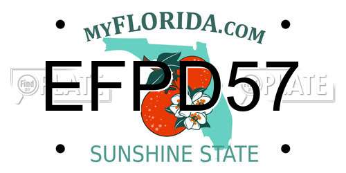 EFPD57 Florida License Plate