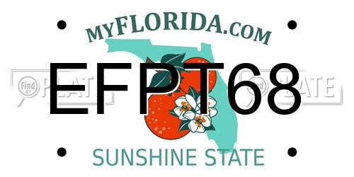 EFPT68 Florida License Plate