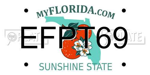 EFPT69 Florida License Plate