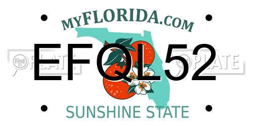 EFQL52 Florida License Plate