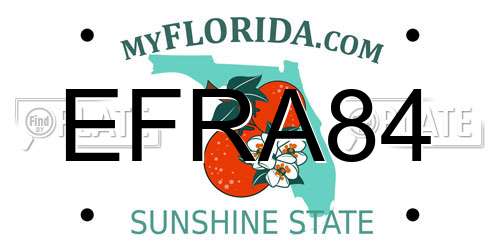 EFRA84 Florida License Plate