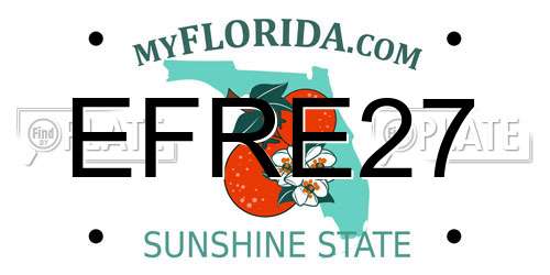 EFRE27 Florida License Plate