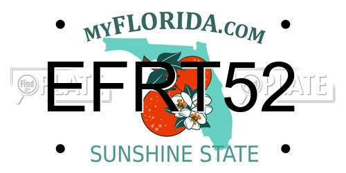 EFRT52 Florida License Plate
