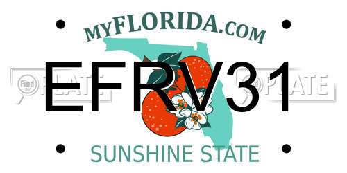 EFRV31 Florida License Plate