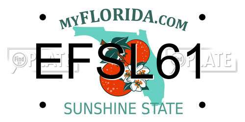 EFSL61 Florida License Plate