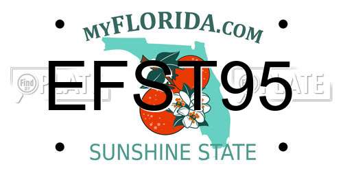 EFST95 Florida License Plate