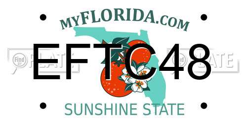 EFTC48 Florida License Plate
