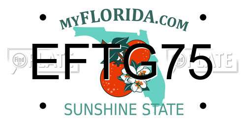 EFTG75 Florida License Plate