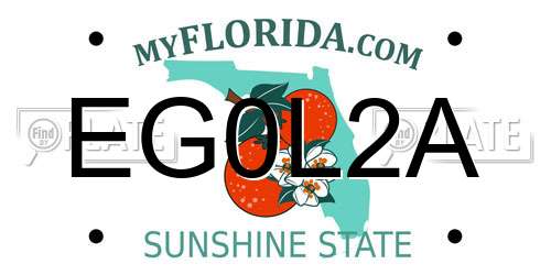 EG0L2A Florida License Plate