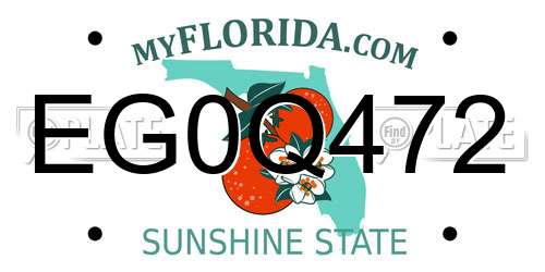 EG0Q472 Florida License Plate