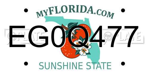 EG0Q477 Florida License Plate
