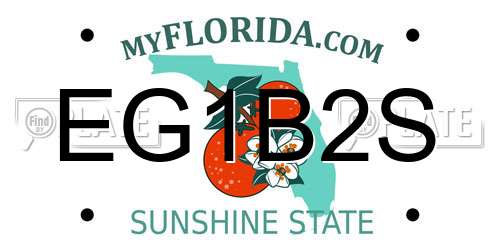 EG1B2S Florida License Plate