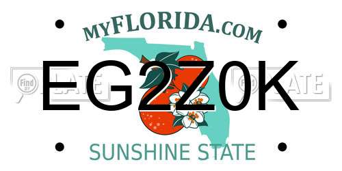 EG2Z0K Florida License Plate