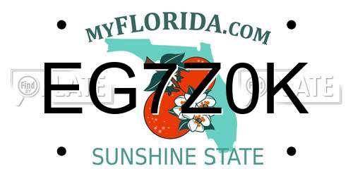 EG7Z0K Florida License Plate