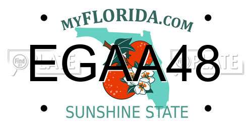 EGAA48 Florida License Plate