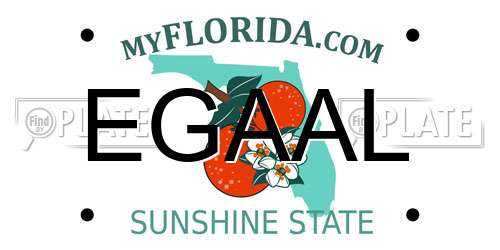 EGAAL Florida License Plate