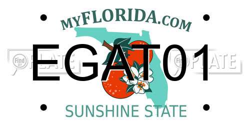 EGAT01 Florida License Plate