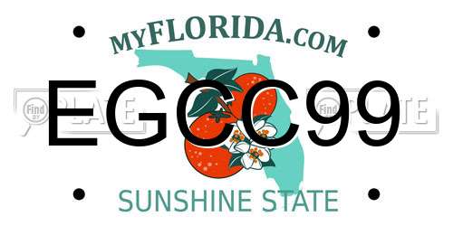EGCC99 Florida License Plate