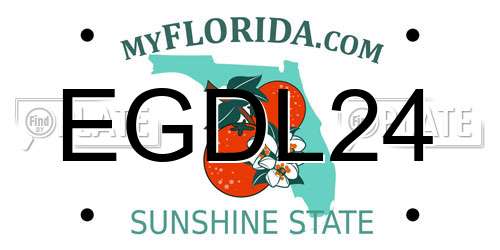 EGDL24 Florida License Plate