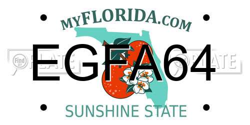 EGFA64 Florida License Plate