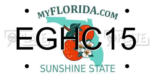 EGHC15 Florida License Plate