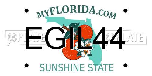 EGIL44 Florida License Plate