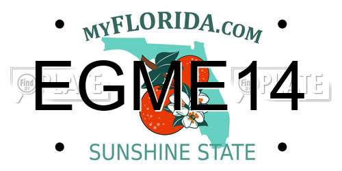 EGME14 Florida License Plate