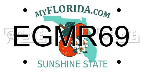 EGMR69 Florida License Plate