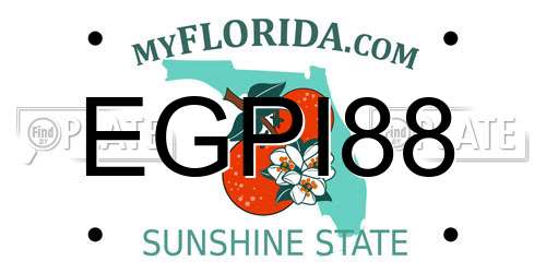 EGPI88 Florida License Plate