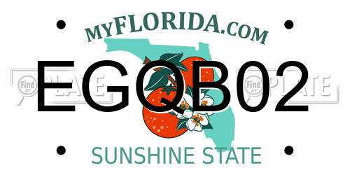 EGQB02 Florida License Plate
