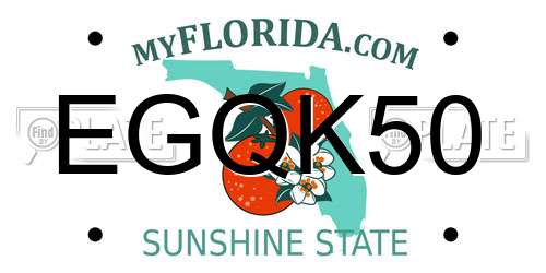 EGQK50 Florida License Plate