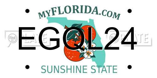 EGQL24 Florida License Plate