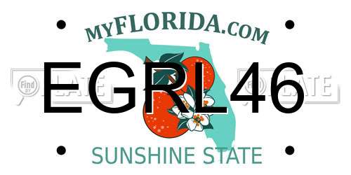EGRL46 Florida License Plate