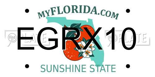 EGRX10 Florida License Plate