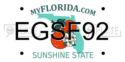 EGSF92 Florida License Plate
