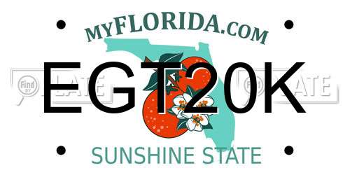 EGT20K Florida License Plate