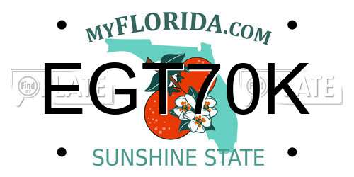 EGT70K Florida License Plate