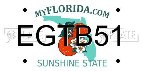 EGTB51 Florida License Plate
