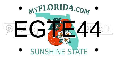EGTE44 Florida License Plate